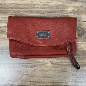 Nine West Women's Clutch Purse Red Orange Soft Multi Pouch Wristlet